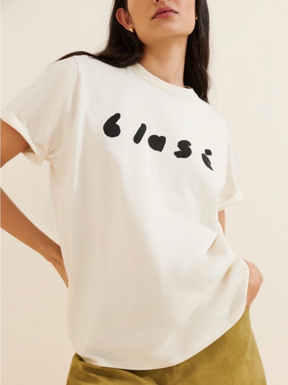 Claire V original linen blend tee